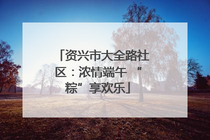 资兴市大全路社区：浓情端午 “粽”享欢乐