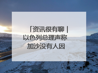 资讯很有聊｜以色列总理声称 加沙没有人因饥饿而消瘦