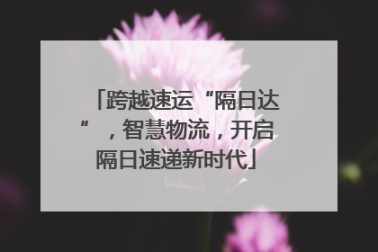 跨越速运“隔日达”，智慧物流，开启隔日速递新时代