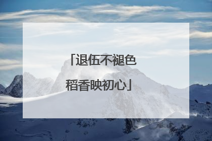 退伍不褪色 稻香映初心