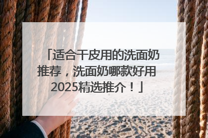 适合干皮用的洗面奶推荐，洗面奶哪款好用2025精选推介！