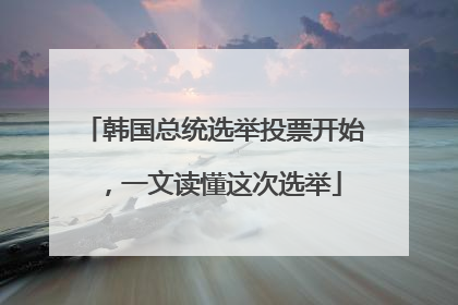 韩国总统选举投票开始，一文读懂这次选举