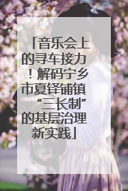 音乐会上的寻车接力！解码宁乡市夏铎铺镇“三长制”的基层治理新实践