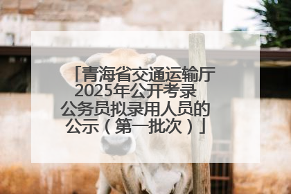 青海省交通运输厅2025年公开考录公务员拟录用人员的公示（第一批次）