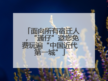 面向所有宿迁人，“通仔”邀您免费玩遍“中国近代第一城”
