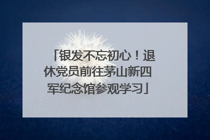 银发不忘初心！退休党员前往茅山新四军纪念馆参观学习