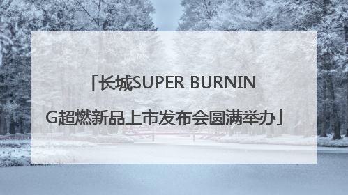 长城SUPER BURNING超燃新品上市发布会圆满举办