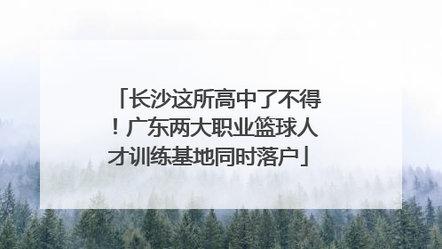 长沙这所高中了不得！广东两大职业篮球人才训练基地同时落户