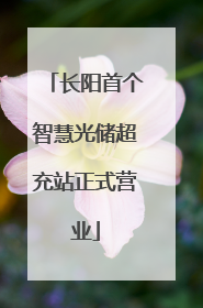 长阳首个智慧光储超充站正式营业