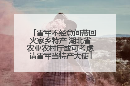 雷军不经意间带回火家乡特产 湖北省农业农村厅或可考虑请雷军当特产大使