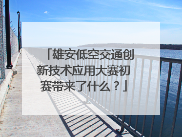 雄安低空交通创新技术应用大赛初赛带来了什么？