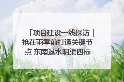 项目建设一线探访｜抢在雨季前打通关键节点 东南退水明渠四标段项目顺利完工