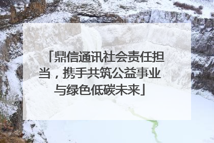 鼎信通讯社会责任担当，携手共筑公益事业与绿色低碳未来
