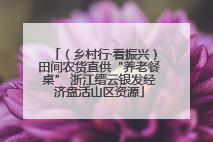（乡村行·看振兴）田间农货直供“养老餐桌” 浙江缙云银发经济盘活山区资源