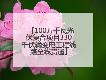100万千瓦光伏复合项目330千伏输变电工程线路全线贯通
