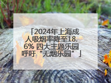 2024年上海成人吸烟率降至18.6% 四大主题乐园呼吁“无烟乐园”