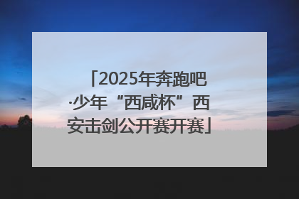 2025年奔跑吧·少年“西咸杯”西安击剑公开赛开赛