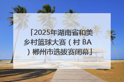 2025年湖南省和美乡村篮球大赛(村 BA)郴州市选拔赛闭幕