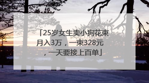 25岁女生卖小狗花束月入3万，一束328元，一天要接上百单