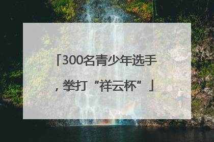 300名青少年选手，拳打“祥云杯”