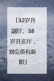 32岁升副厅、38岁升正厅，刘会英有新职