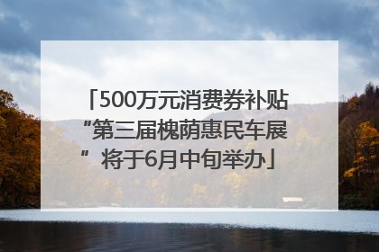 500万元消费券补贴 “第三届槐荫惠民车展”将于6月中旬举办