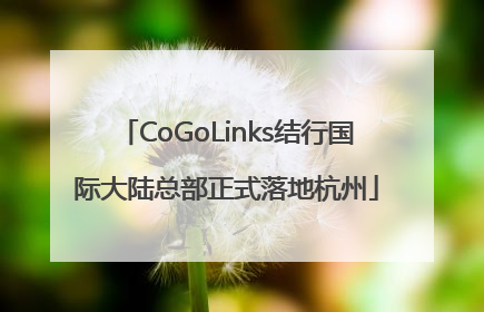 CoGoLinks结行国际大陆总部正式落地杭州