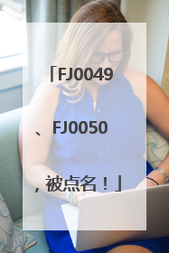 FJ0049、FJ0050，被点名！