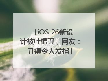 iOS 26新设计被吐槽丑，网友：丑得令人发指